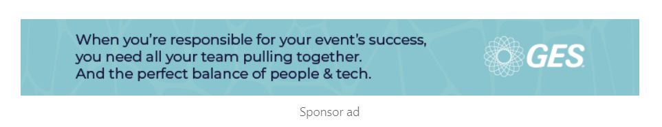 Banner ad example in a LinkedIn newsletter