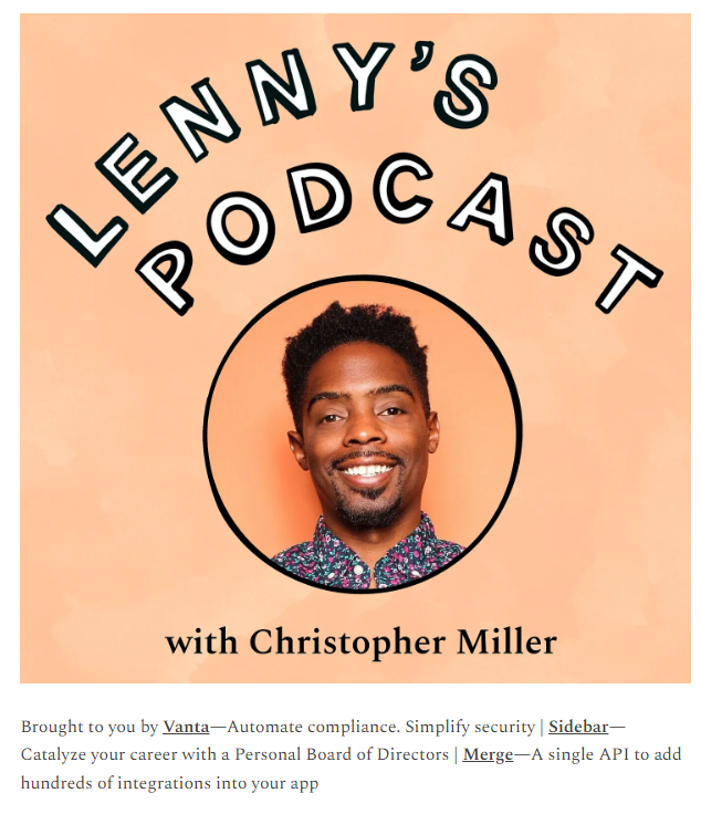 Lenny's Podcast newsletter sponsorship