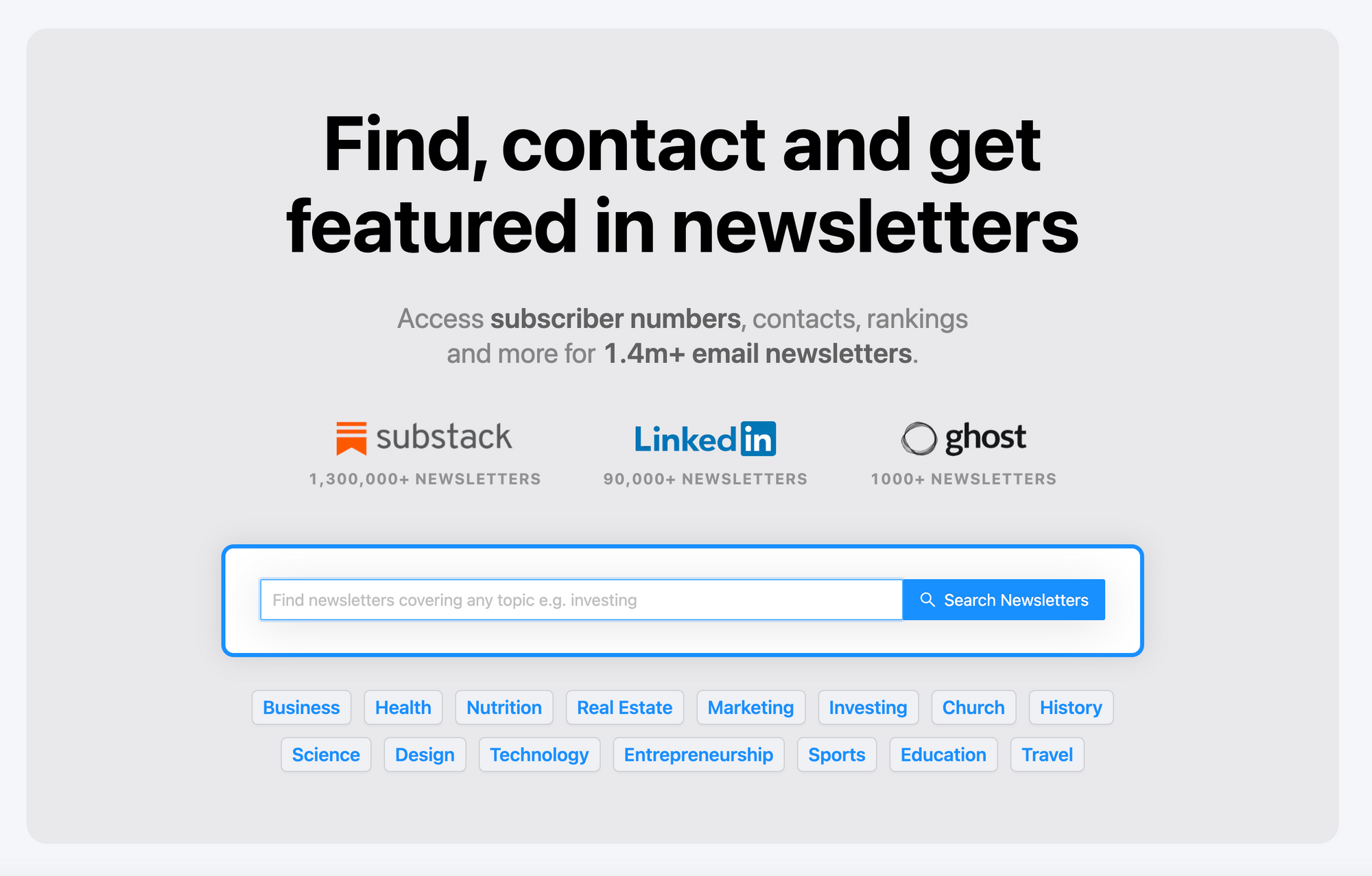 Best Newsletter Directory: Data & Contacts for 1.4m Newsletters
