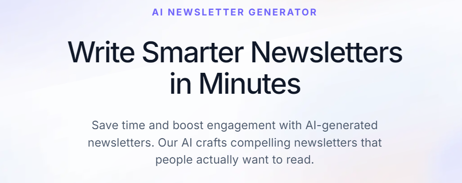 Hypotenuse AI newsletter generator