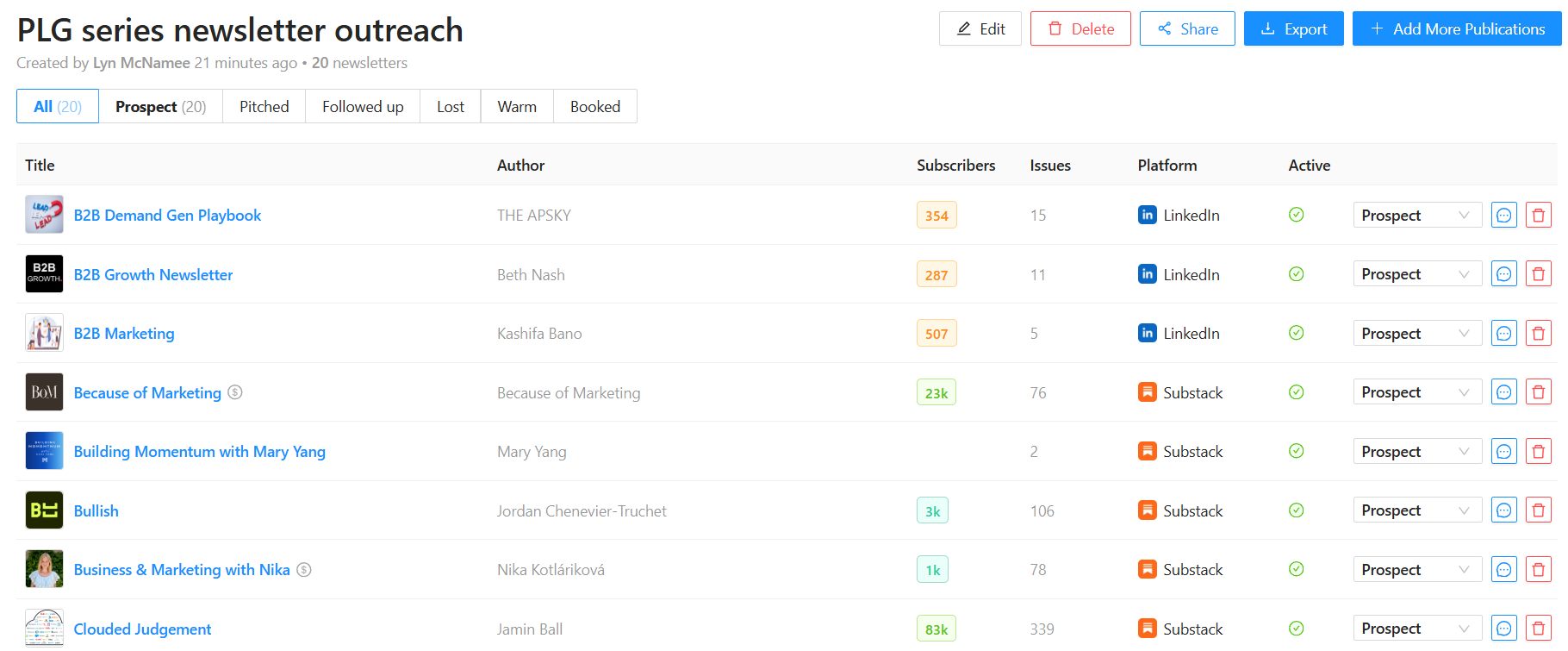 How to Build a 30-Newsletter Outreach List in 30 Minutes
