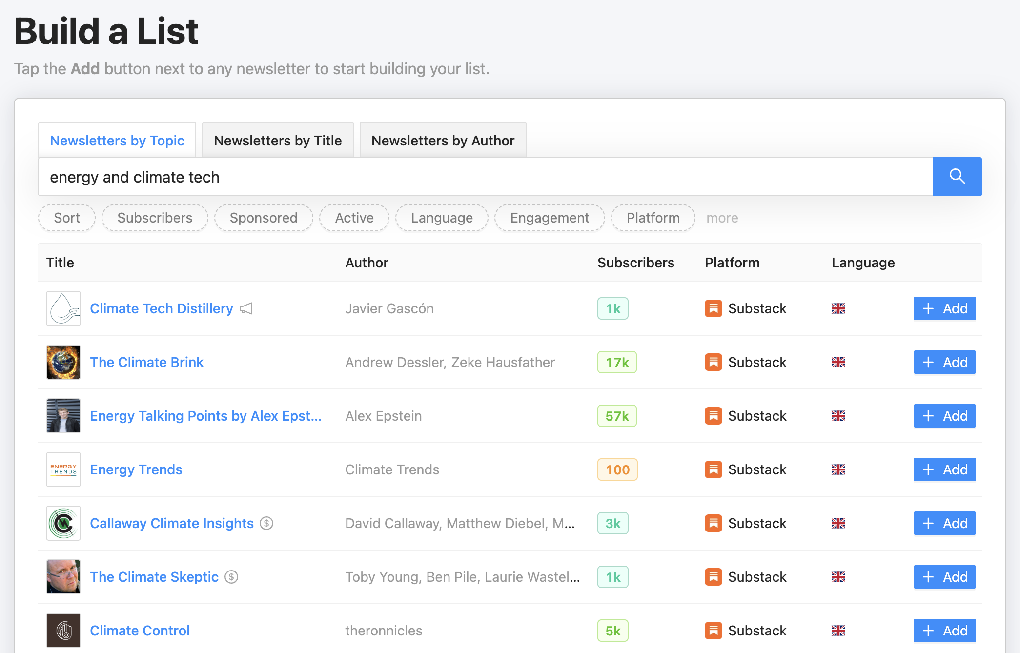 Energy and climate tech newsletters