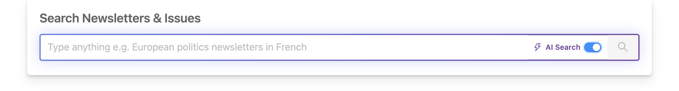 Reletter AI newsletter search