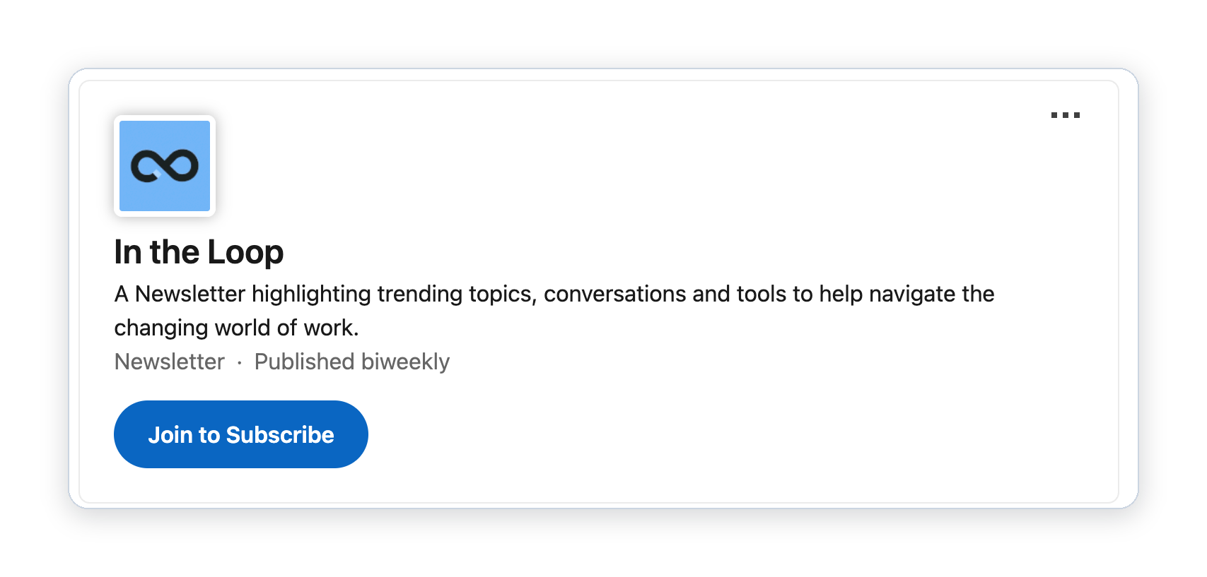 LinkedIn newsletter page signed out, showing no subscriber count