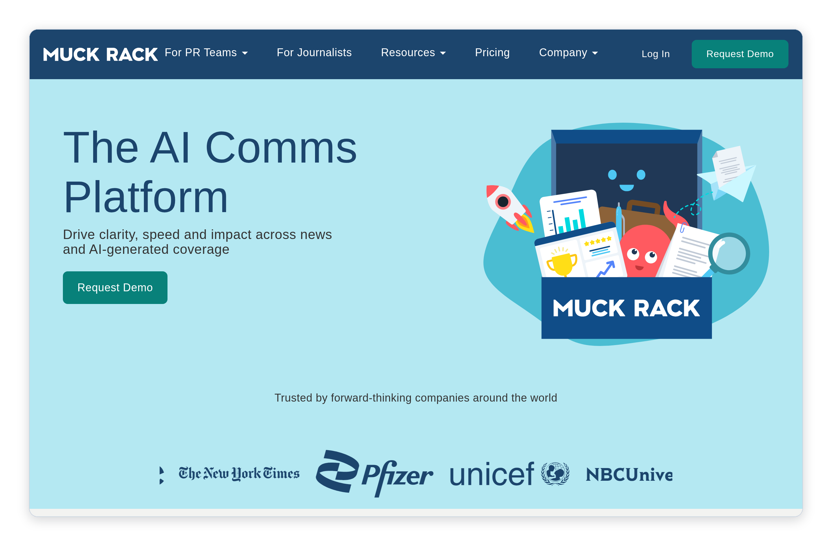 Muck Rack homepage